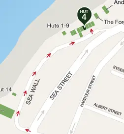 Map to Hut 4 (click to expand)