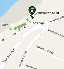 Map to Anderson Shed (click to expand)