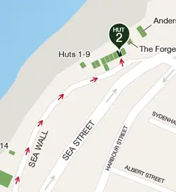 Map to Hut 2 (click to expand)