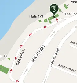 Map to Hut 3 (click to expand)