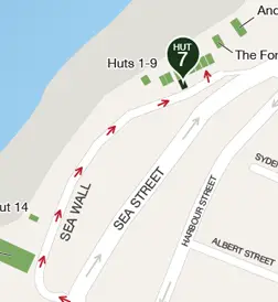 Map to Hut 7 (click to expand)