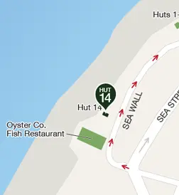 Map to Hut 14 (click to expand)
